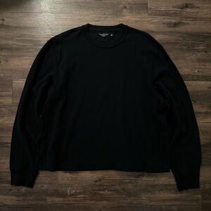 Abercrombie fitch cropped waffle knit shirt